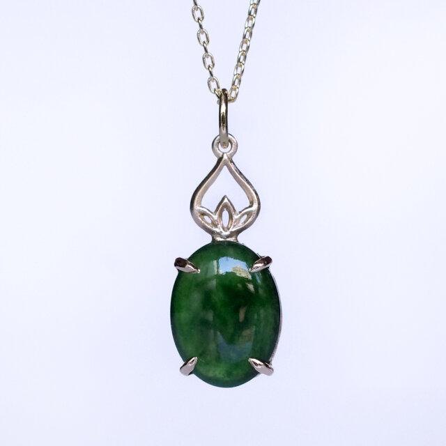 翡翠K10ネックレス HASU(ハス) [H002]