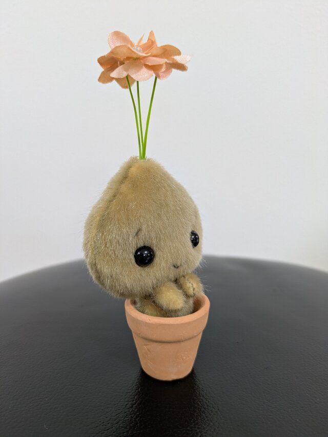 ミニチュアドール☆ぬいぐるみ☆ちょこんと植木鉢☆フラワーさん