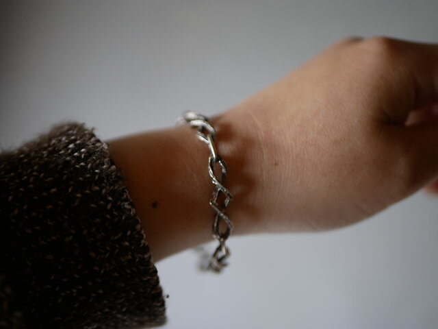 純銀製 蟹マーク シルバーブレスレット フランスヴィンテージ