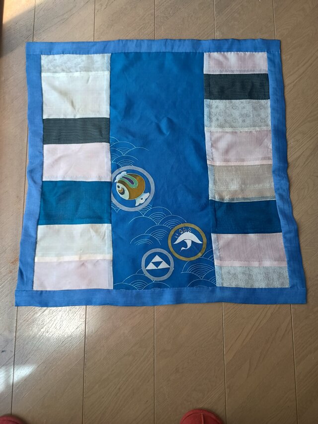 ヴィンテージ薄衣からタペストリー　初夏の波