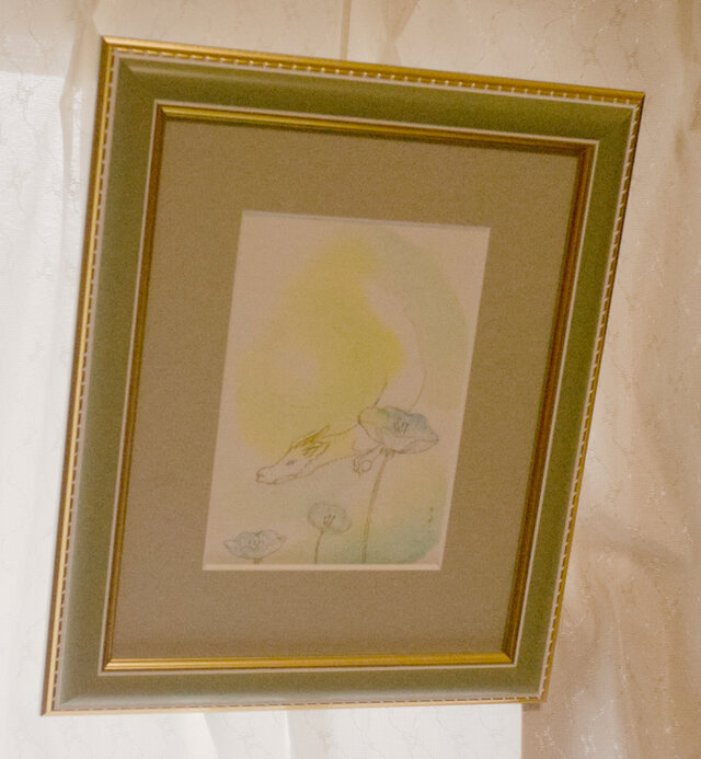 龍の水彩画「散歩」