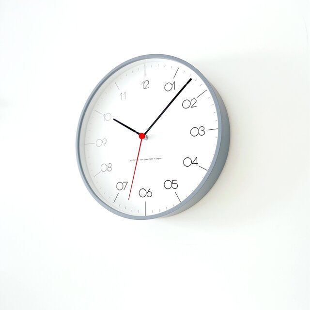 KATOMOKU plywood clock 24 グレー km-150GRRCS 電波時計 木製 曲げわっぱ