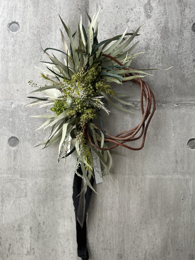 W25012  ユーカリたっぷりのグリーンリース