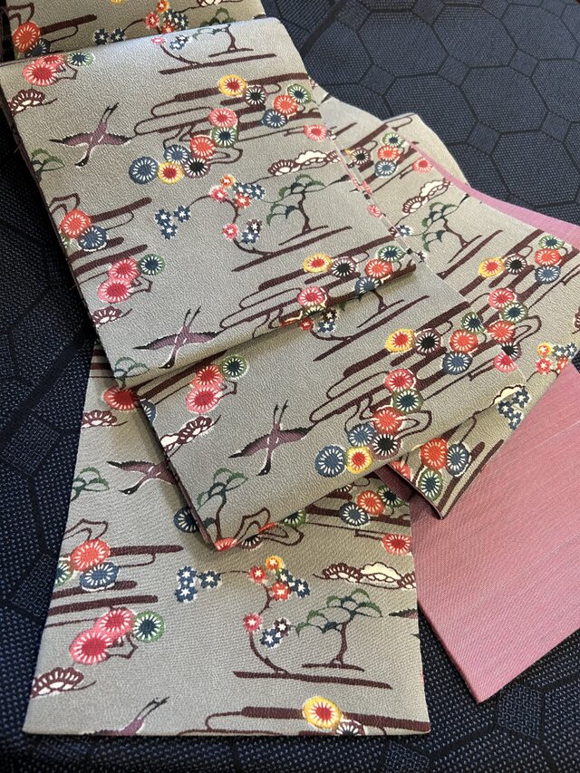 唯屋オリジナル　紅型半幅帯