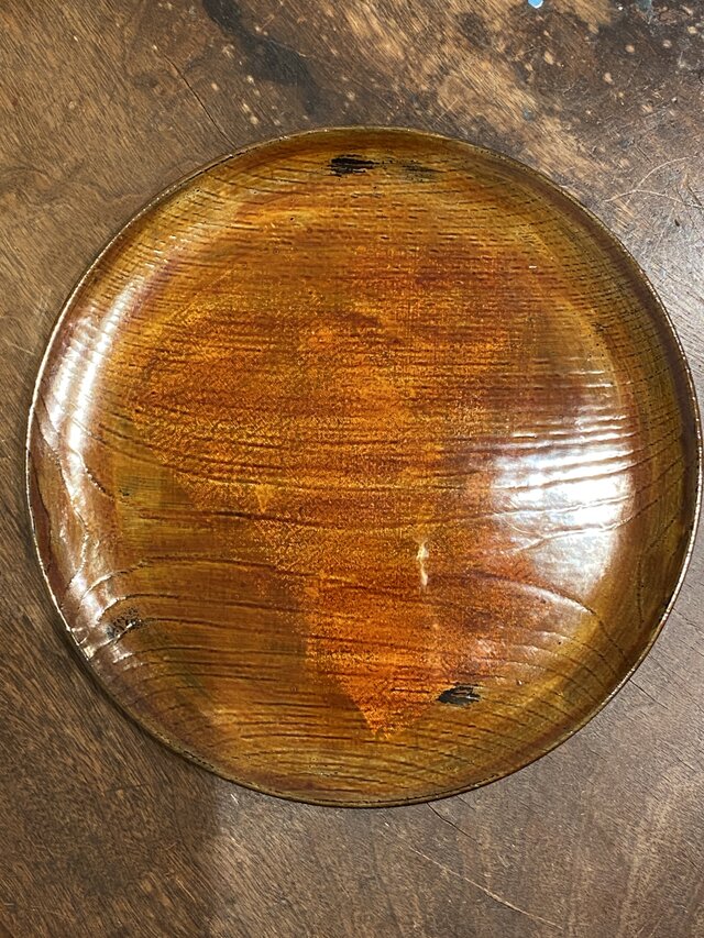 銀蒔き平皿(24cm)　布柄