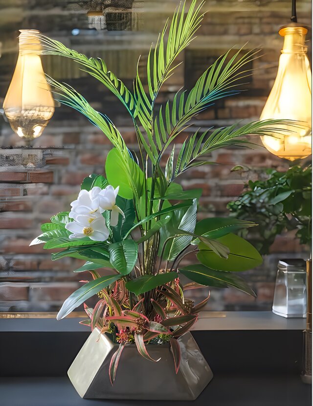 光触媒　人工観葉植物　ウォールグリーン　フェイクグリーン　アレカヤシ18060 光触媒 人工観葉植物 ウォールグリーン フェイクグリーン アレカヤシ