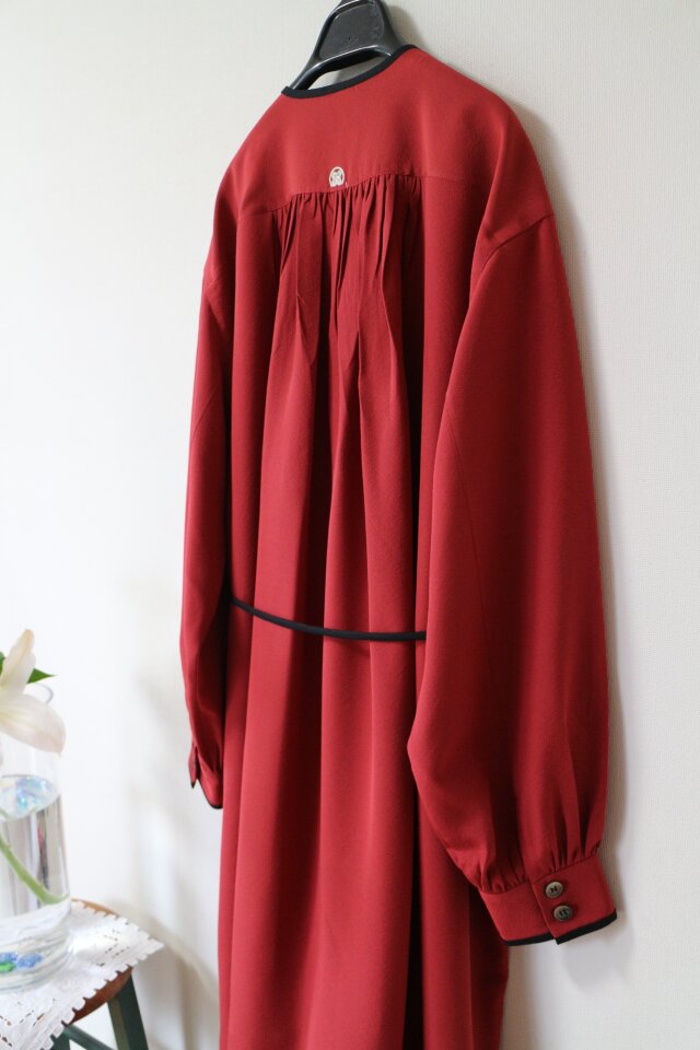 留袖ワンピース 大きめ3L/125 フレア袖 作家物/手描き 正絹 N作 夏