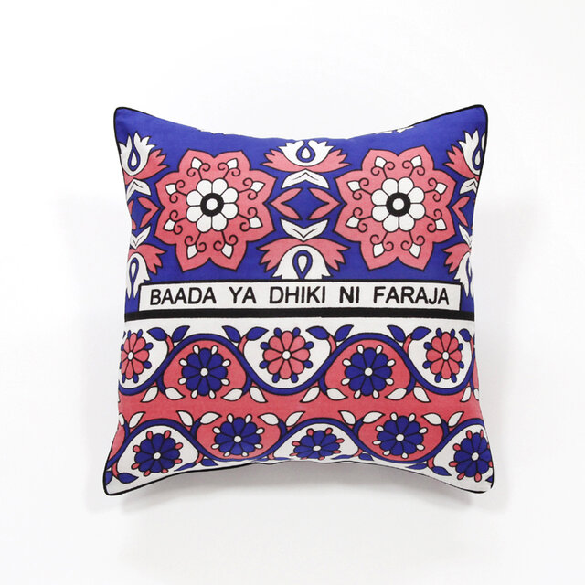 カンガのクッションカバー（アフリカ布）45×45 アフリカンプリント 45角