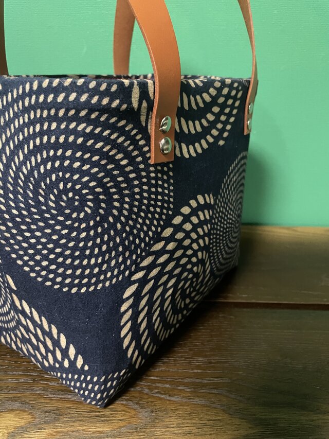 一閑張りバック/愛染/和紙/和柄/青系（IKK014） | iichi 日々の暮らし