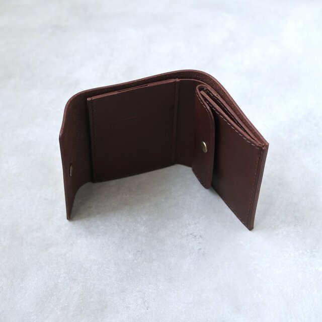 革の小さめ財布（チョコ） / コンパクトなお財布 | iichi 日々の暮らし