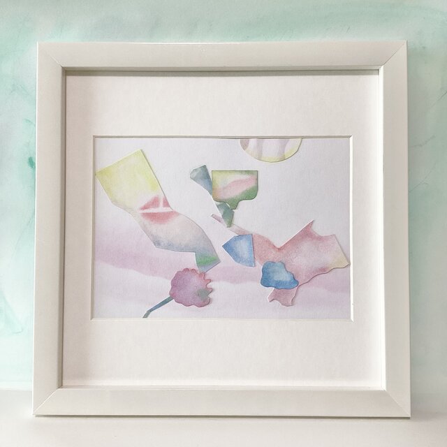 パステル画　宇宙旅行