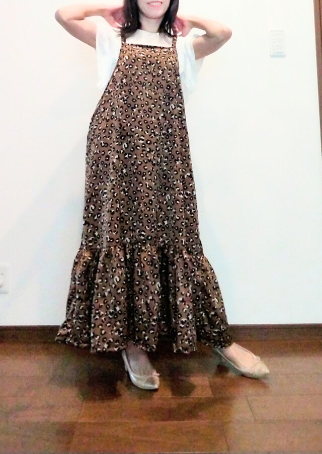 レオパード柄キャミワンピース