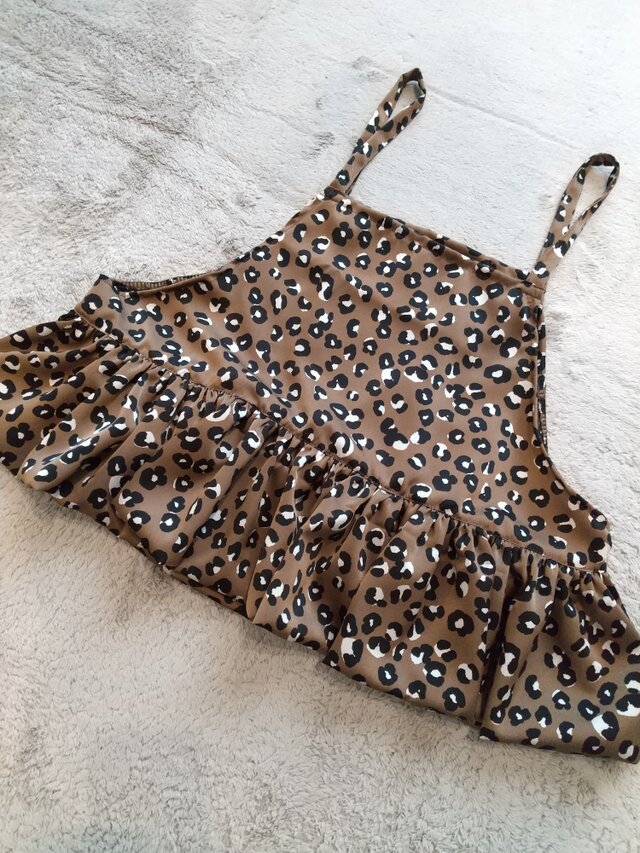 D&G レオパード柄 フリルキャミソール 38 レオパードレースフリルキャミソール | Romantic Standard