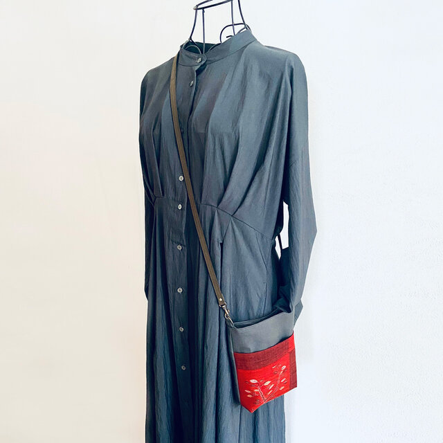 お散歩バッグ | 赤イ樹 （古布×帆布）