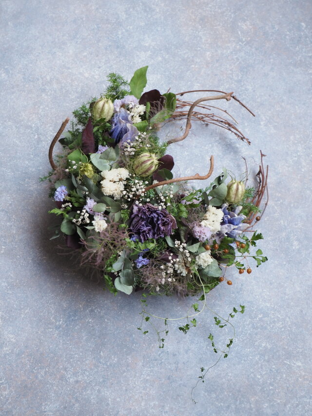 瀬戸内の森のリース28cm