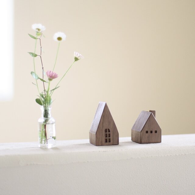 一点物】百合(ゆり)のオブジェ(木製置物)