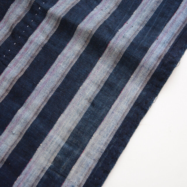 アンティーク　古布　生地 4 型染 古布 木綿 藍染 アンティーク リメイク素材 同じ図柄二枚 長さ3000