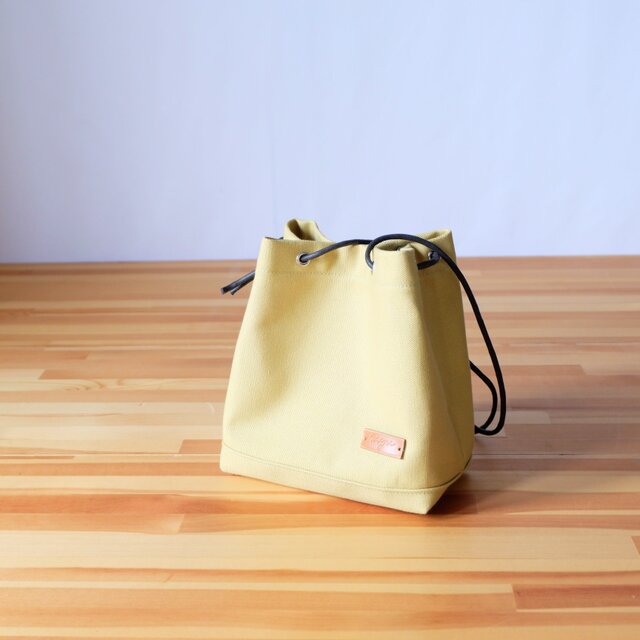 2wayスクエアポシェット◇ミモザ◇倉敷帆布