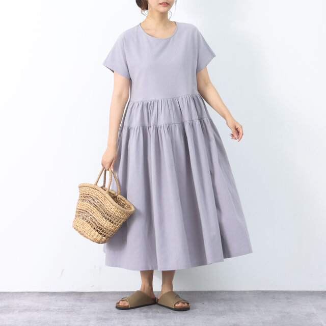 26色展開 コットン ギャザー　ロングワンピース ♪オーダーサイズ可