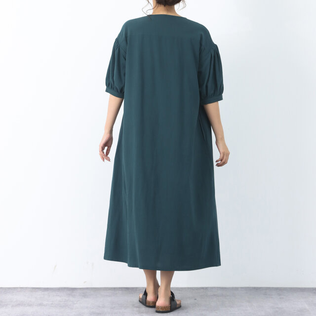 26色展開 コットン ギャザー ロングワンピース ♪オーダーサイズ可