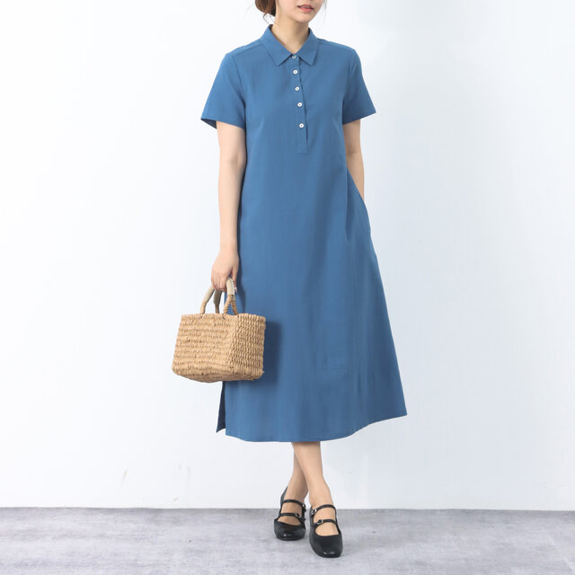 26色展開 コットン シャツワンピース ♪オーダーサイズ可