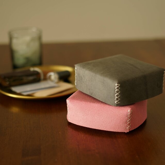 ふた付きレザー小物入れ】おしゃれ収納ケース｜イタリアンレザー