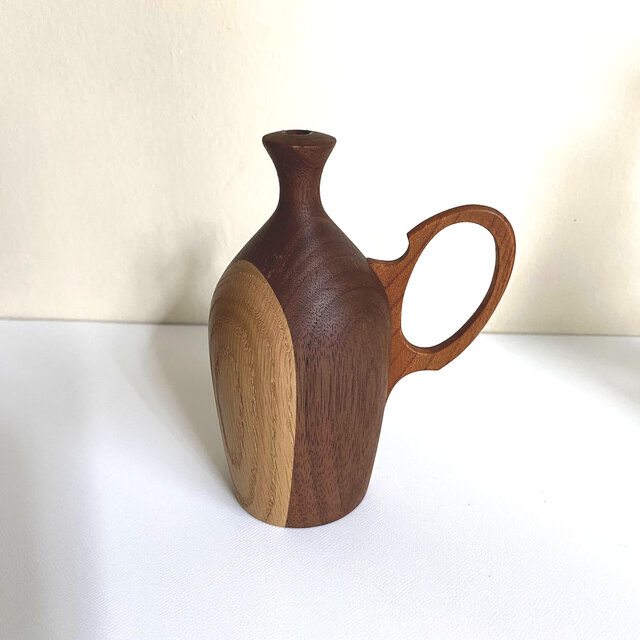 ドライフラワー用一輪挿し ウォールナット×オーク | iichi 日々の