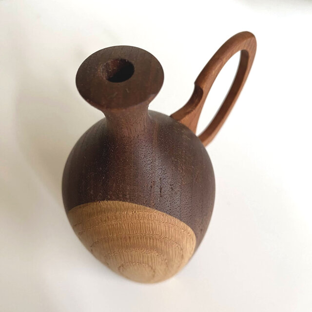 ドライフラワー用一輪挿し ウォールナット×オーク | iichi 日々の