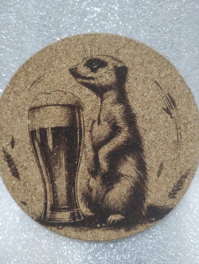 コースター　ミーアキャットとビール