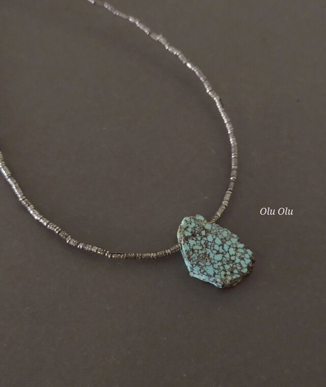 希少ペルシャンターコイズ×カレンシルバーのネックレス