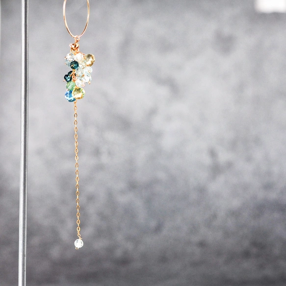 14kgf/スイスブルートパーズxロンドンブルートパーズ スライドチェーン