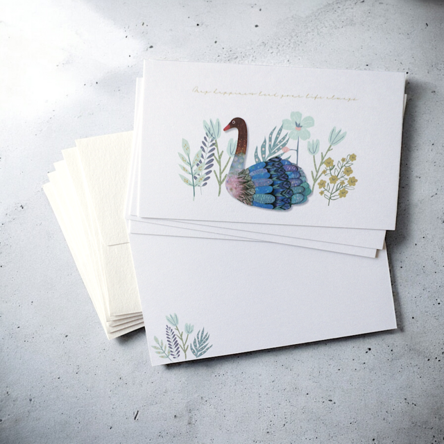 メッセージカード封筒セット(水鳥)