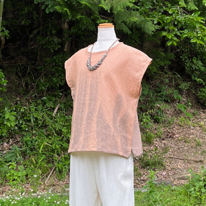 墨・柿渋染めブラウス25032