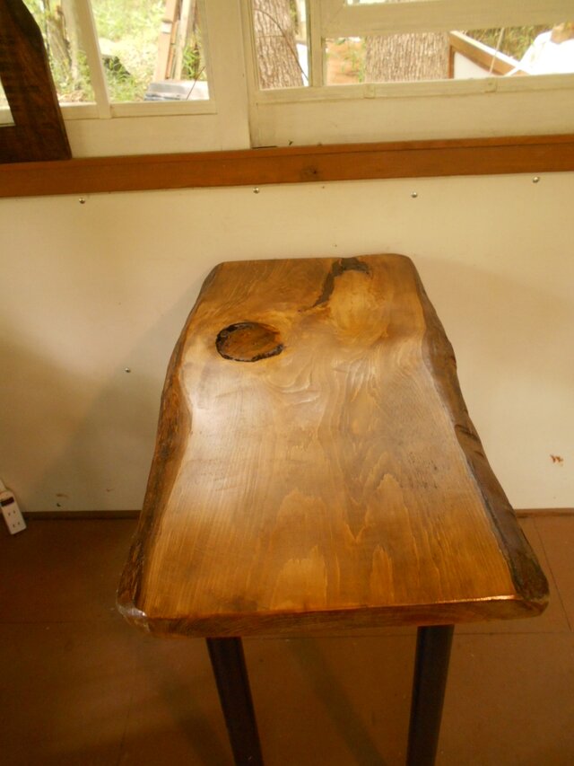 榧木（かやの木）アイアンテーブル 06-01 (テーブルのみ） | iichi