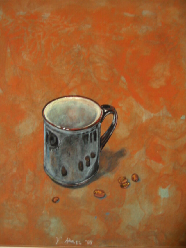 アクリル「黒いコーヒーカップ」