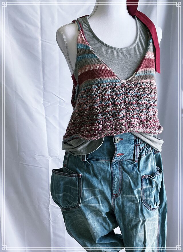 手編みキャミソール