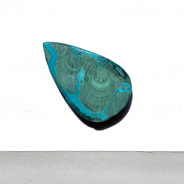 クリソコラマラカイト[131] 28x17mm 23Cts ルース ／天然石