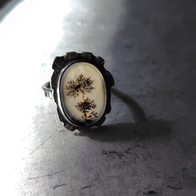 芸術作品　デンドリティックアゲート　バングル 芸術作品 デンドリティックアゲート バングル