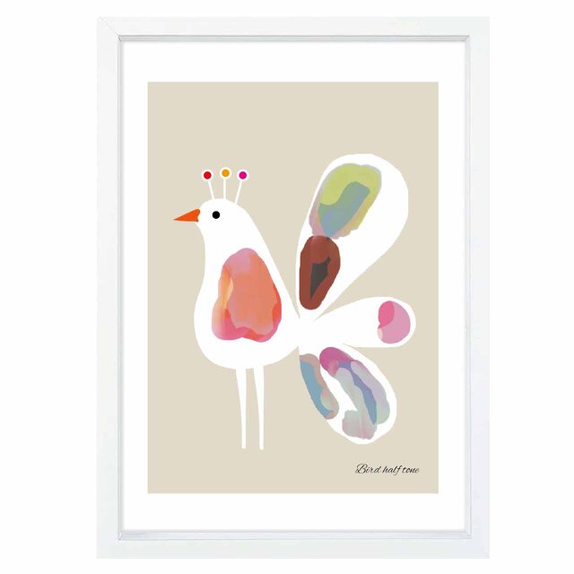 バードハーフトーン　鳥　送料無料 　イラスト　A4〜A0　ポスター　アートポスター　アートsei検索新着順　3156