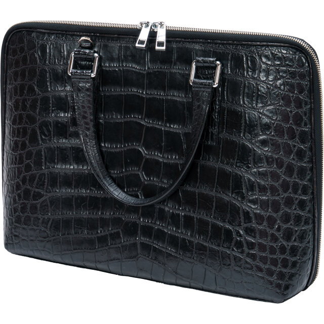 クロコダイル メンズ ビジネスバッグ 高級 ブリーフケース 2WAY