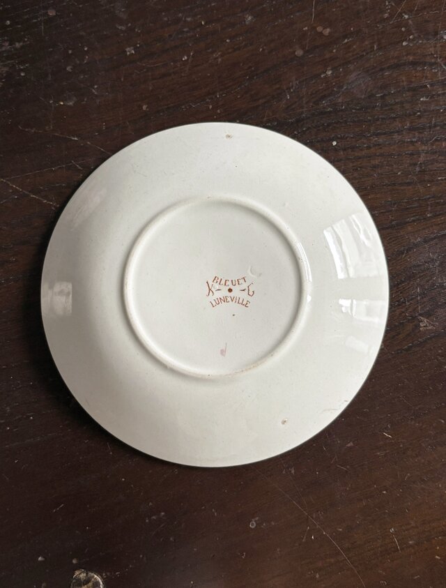 フランスアンティーク　LunevilleリュネヴィルBLEUET　矢車菊皿【D】 フランスアンティーク LunevilleリュネヴィルBLEUET 矢車菊【D