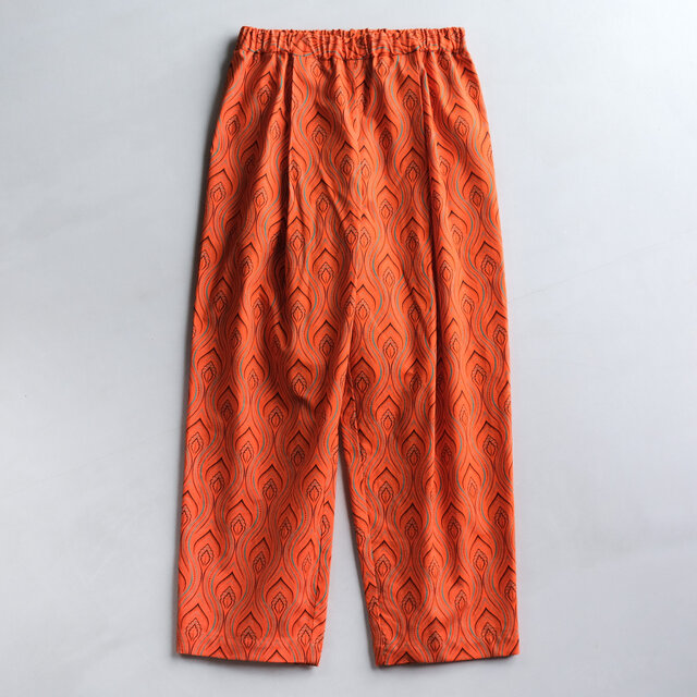 シュエシュエファブリック　タックパンツ　Shweshwe orange