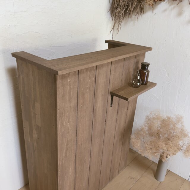 na305.幅80cm レジカウンター おしゃれ ショップカウンター ヴィンテージ 完成品 オーダー キッチンカウンター