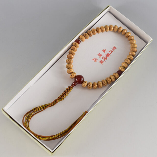 数珠　星月菩提樹　本瑪瑙　みかん玉　念珠　京都　京念珠　略式数珠　JUA18