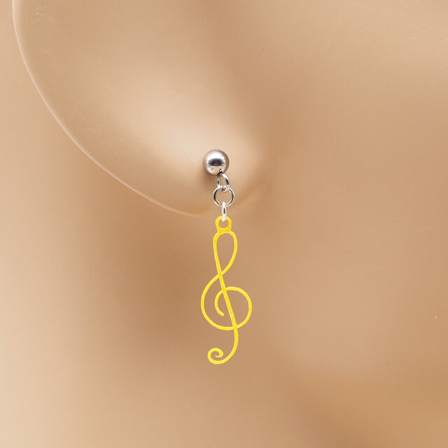 音符 ト音記号 Ω 耳もココロも軽やかに Ω ピアス Ω イヤリング