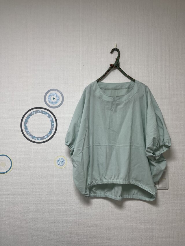 着心地のよい日常服　コットンワッシャー　ミントグリーン　生地の森