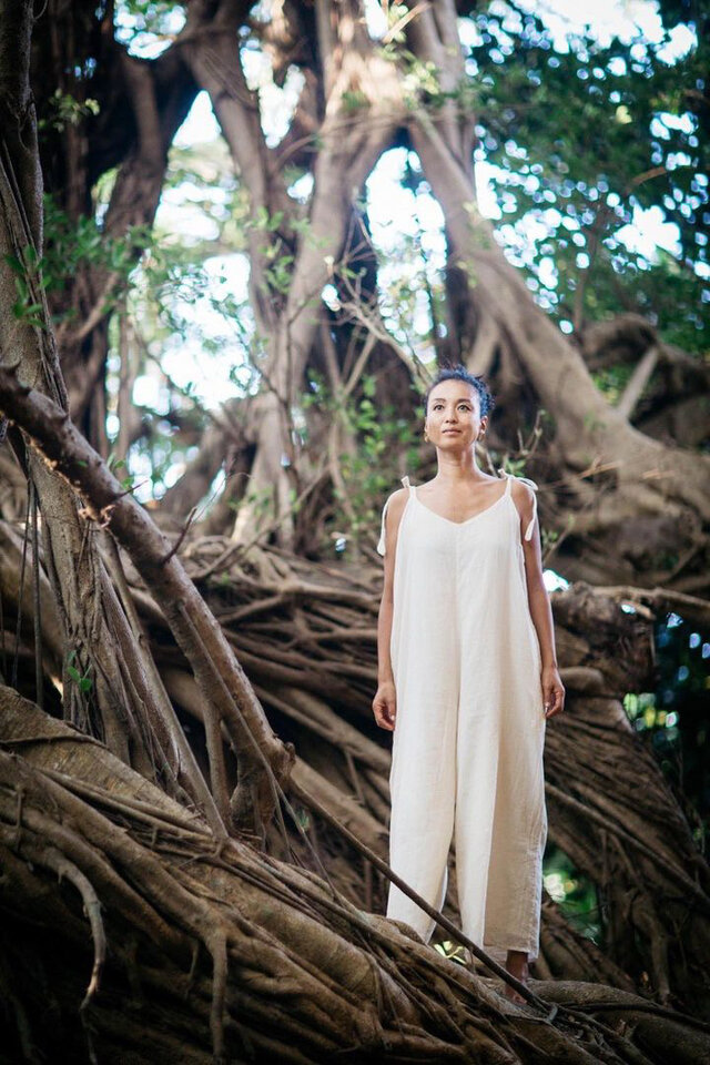 Wide Jumpsuits/ ダブルコットワイドジャンプスーツ | iichi