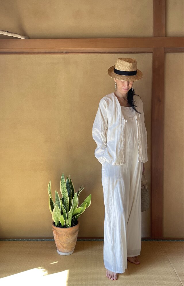 Wide Jumpsuits/ ダブルコットワイドジャンプスーツ