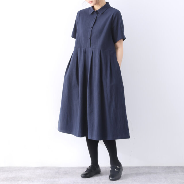 26色展開 コットン　ノースリーブ　タック　ロングワンピース ♪オーダーサイズ可