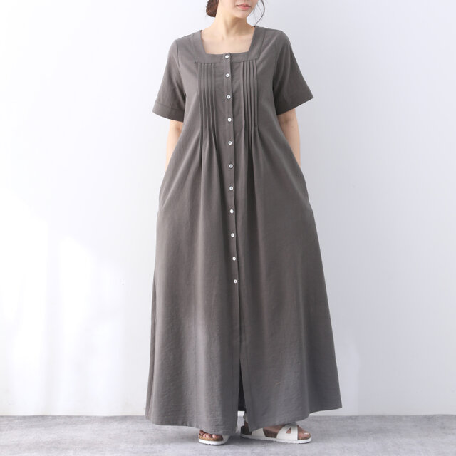 26色展開 コットン ピンタック ロングワンピース ♪オーダー